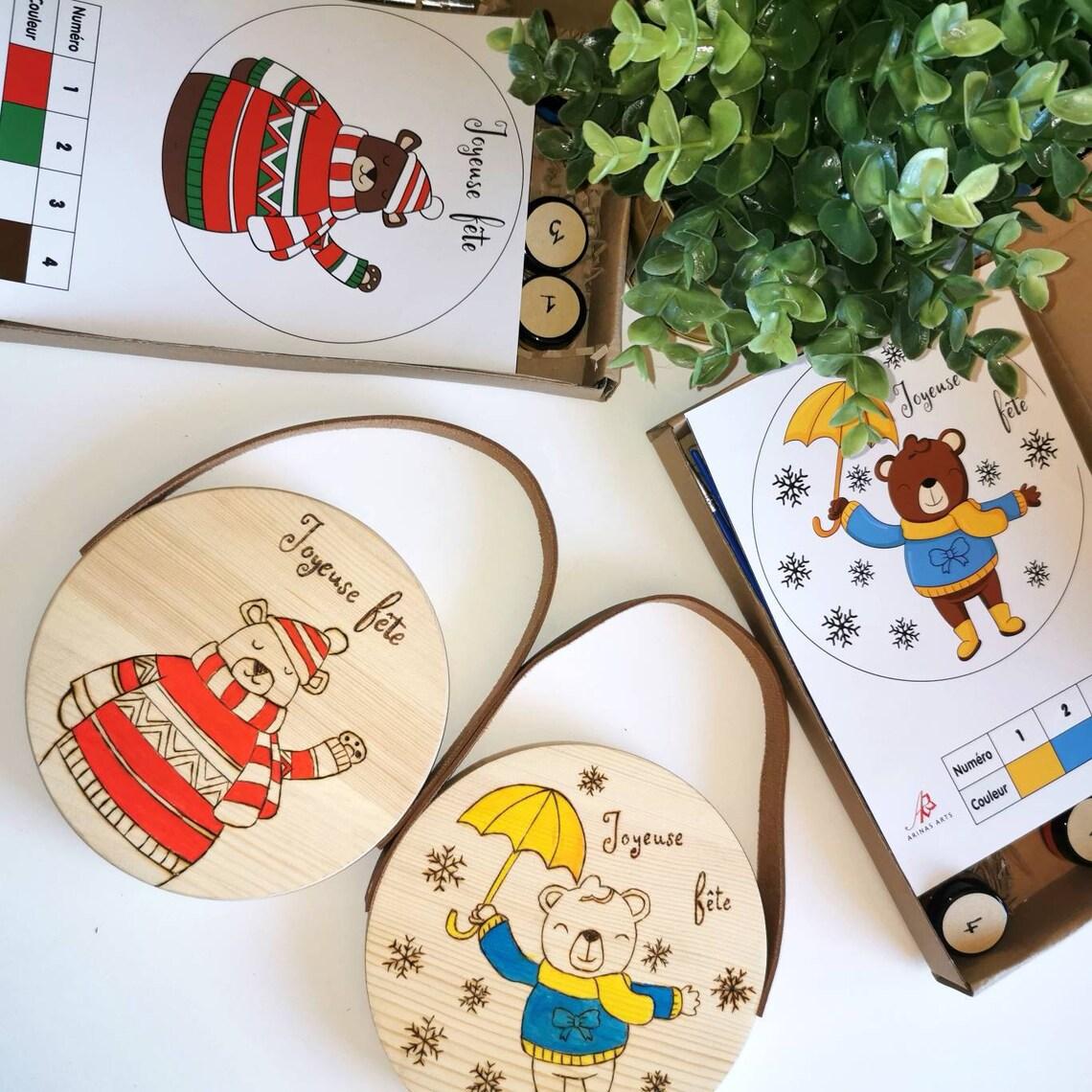 Cadeau personnalisé - Kit coloriage thème Noël, édition limitée, coloriage boule Noël