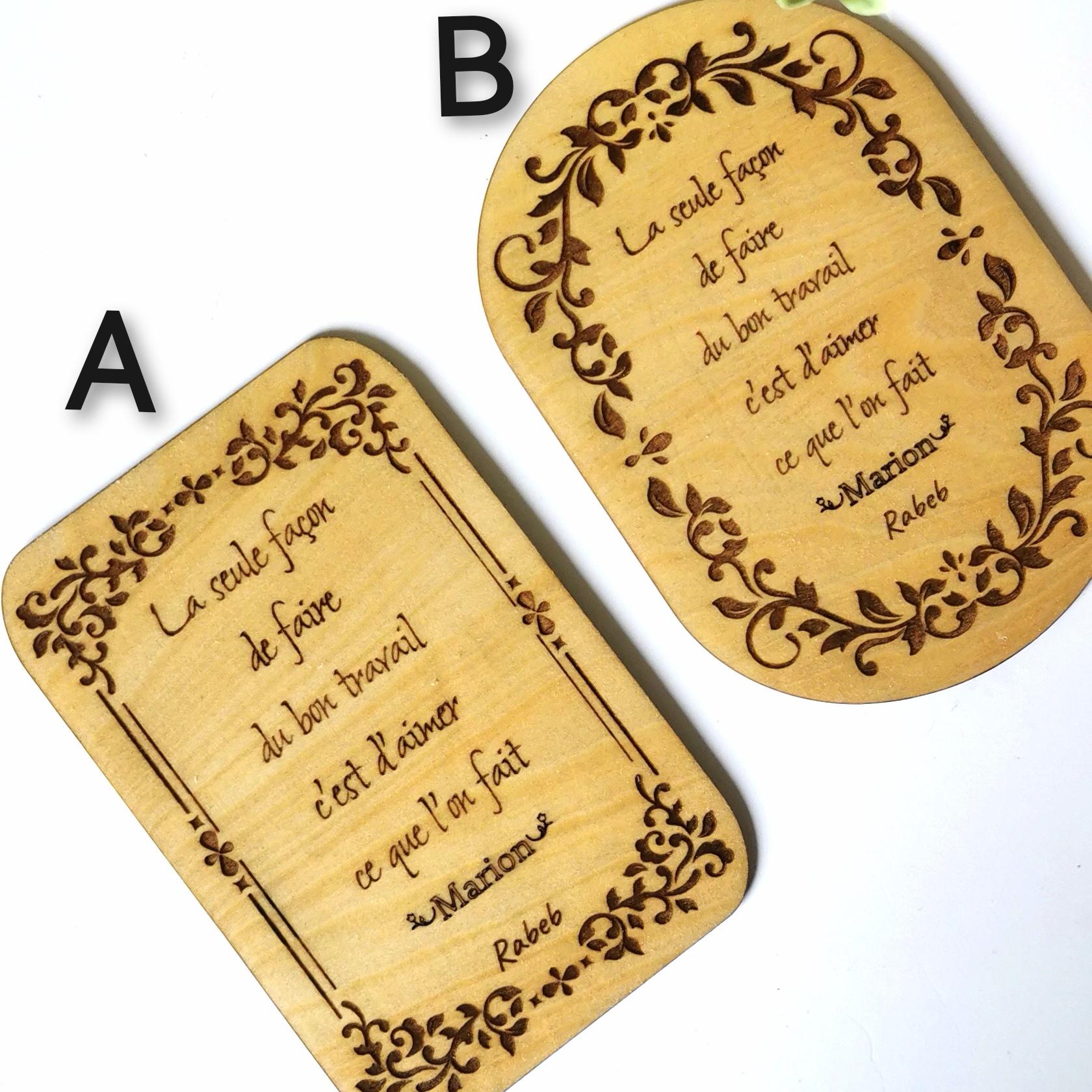 Cadeau personnalisé en bois 1901