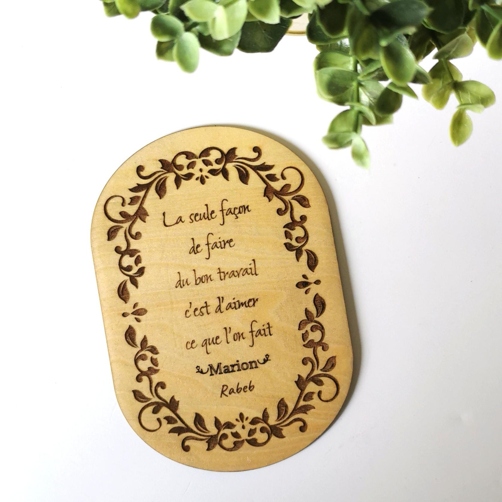 Cadeau personnalisé en bois 1902