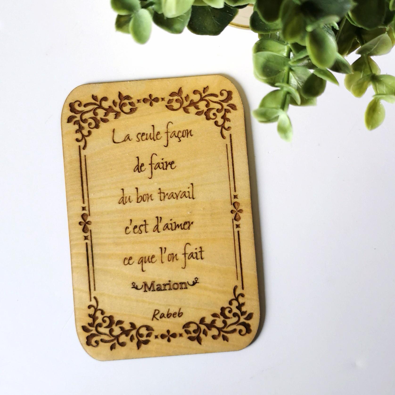 Cadeau personnalisé en bois 1903