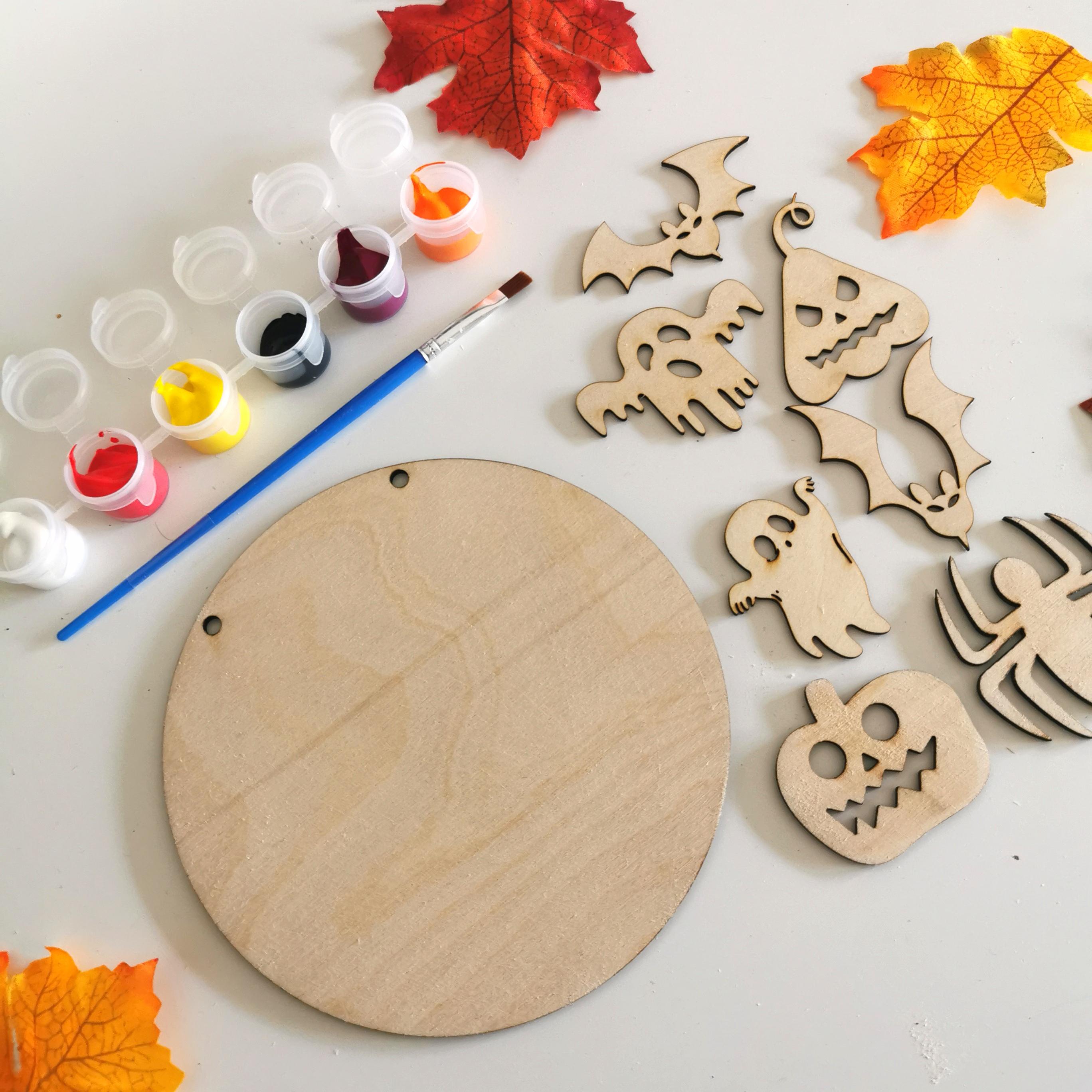 Kit coloriage thème halloween (4 motifs au choix + ruban inclus)