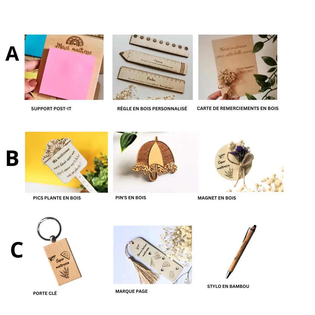 Cadeau personnalisé en bois 2550