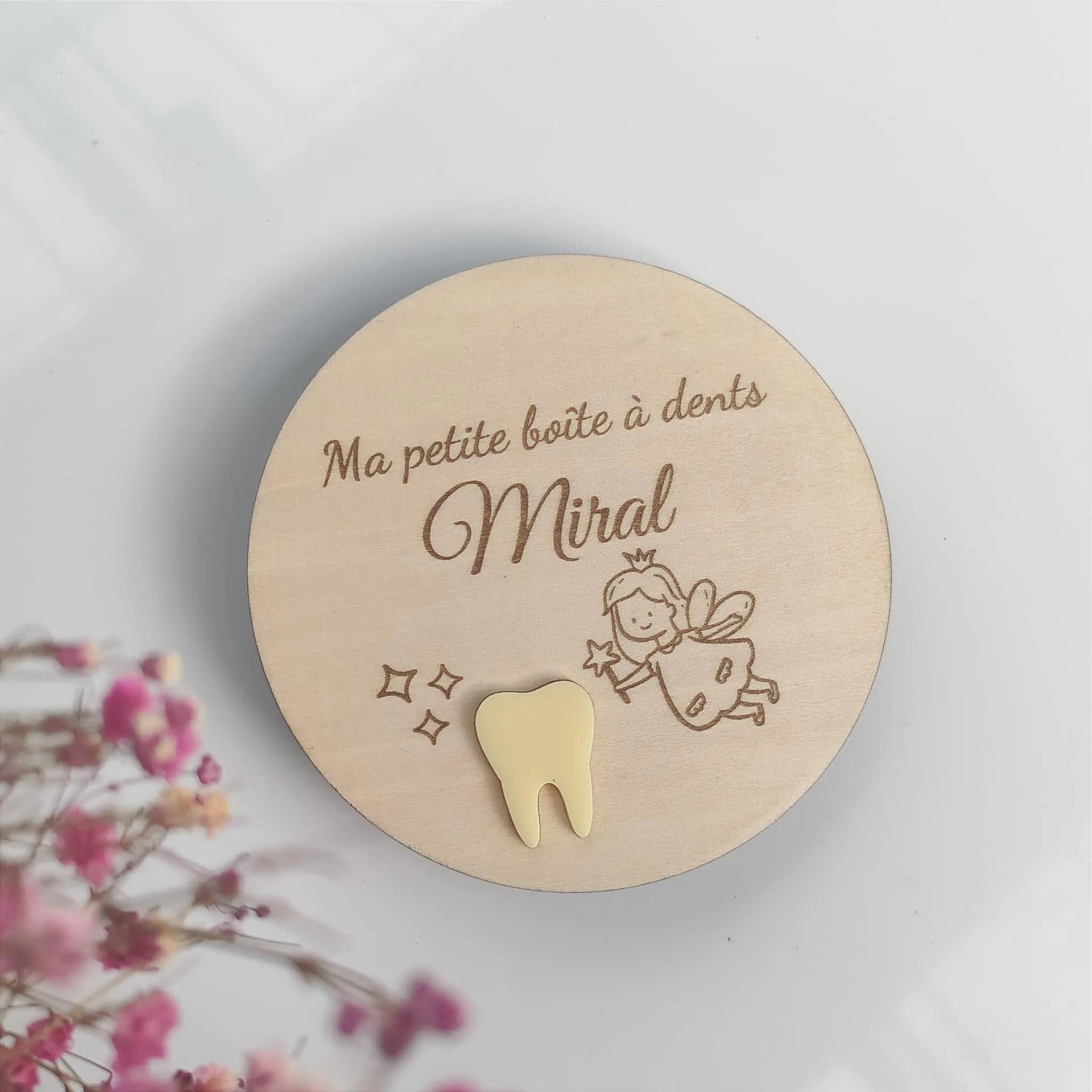 Boîte à dents de lait pour enfants avec gravure personnalisée - coffret souvenir pour enfant