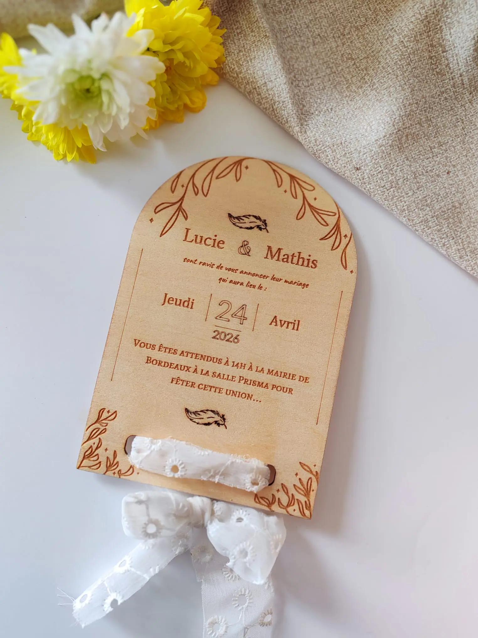 Cadeau personnalisé en bois 2866