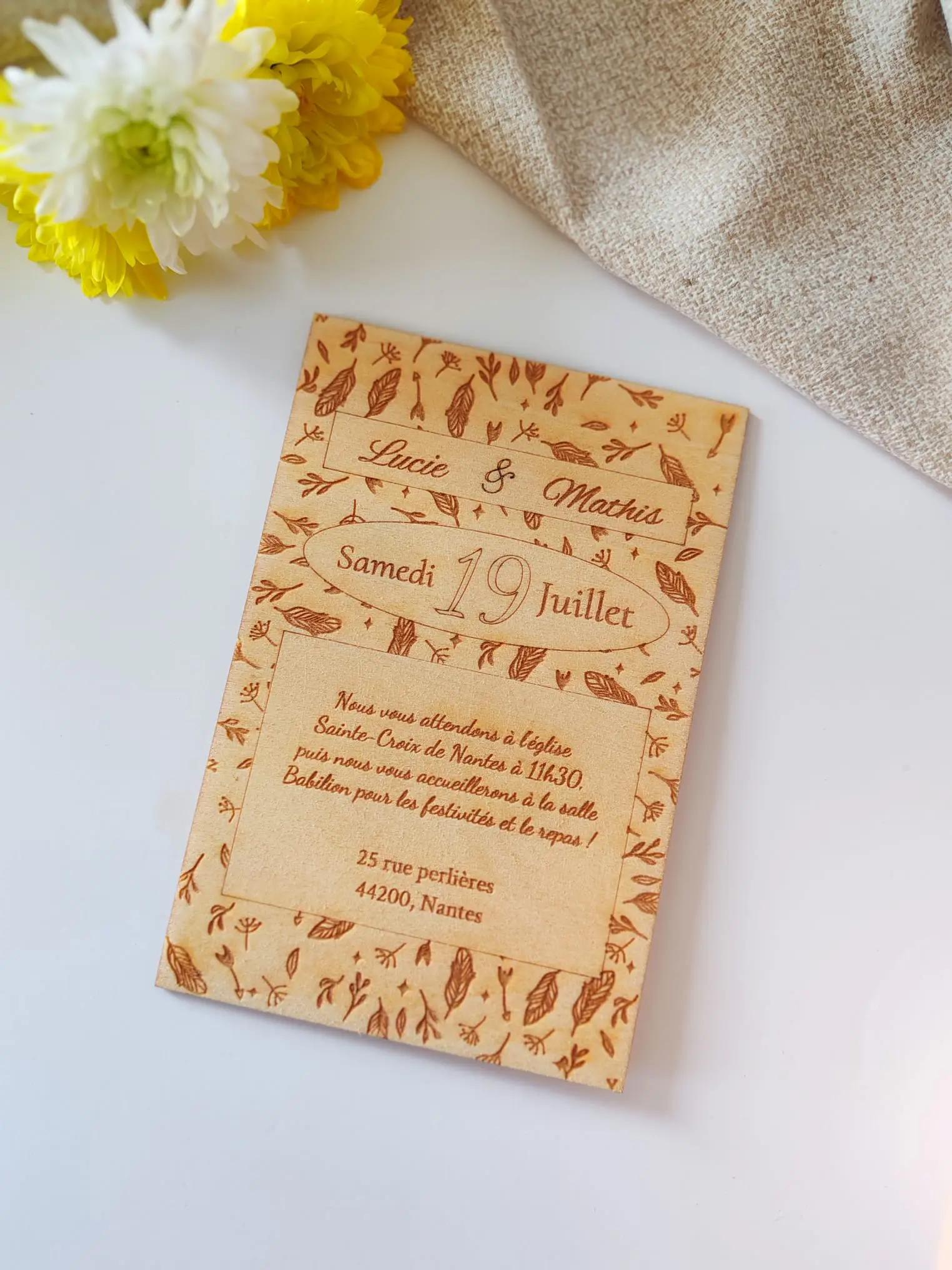 Cadeau personnalisé en bois 2873