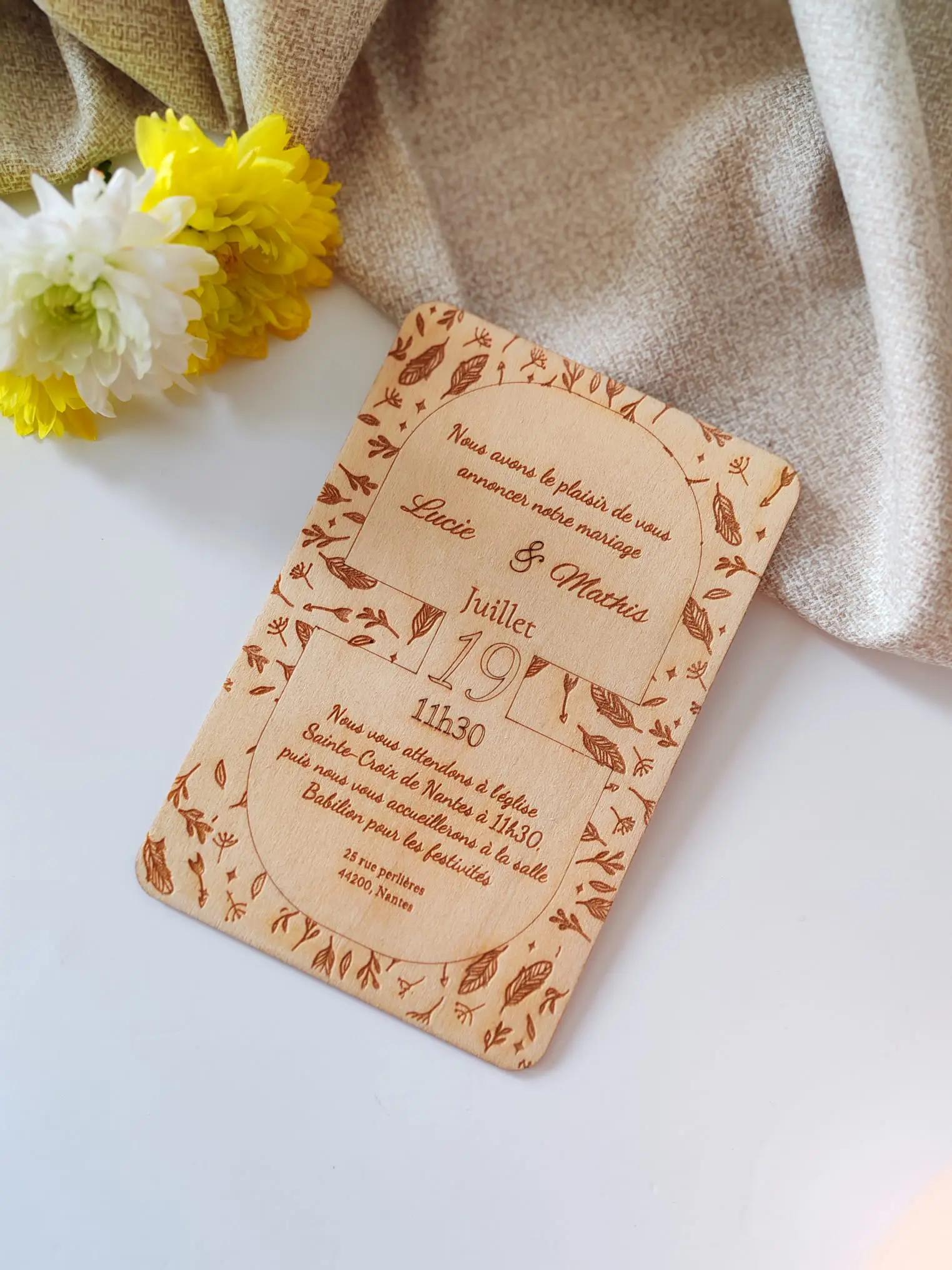 Cadeau personnalisé en bois 2874
