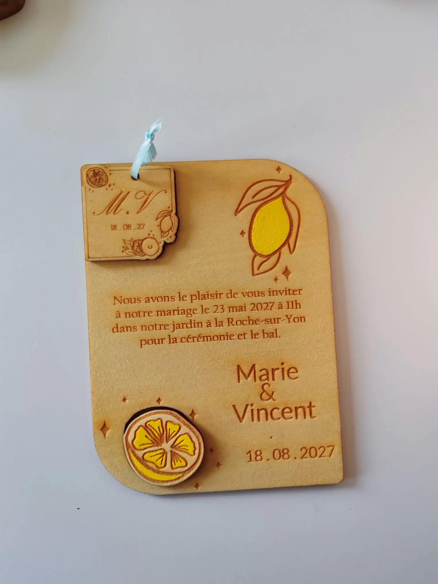 Cadeau personnalisé en bois 2949
