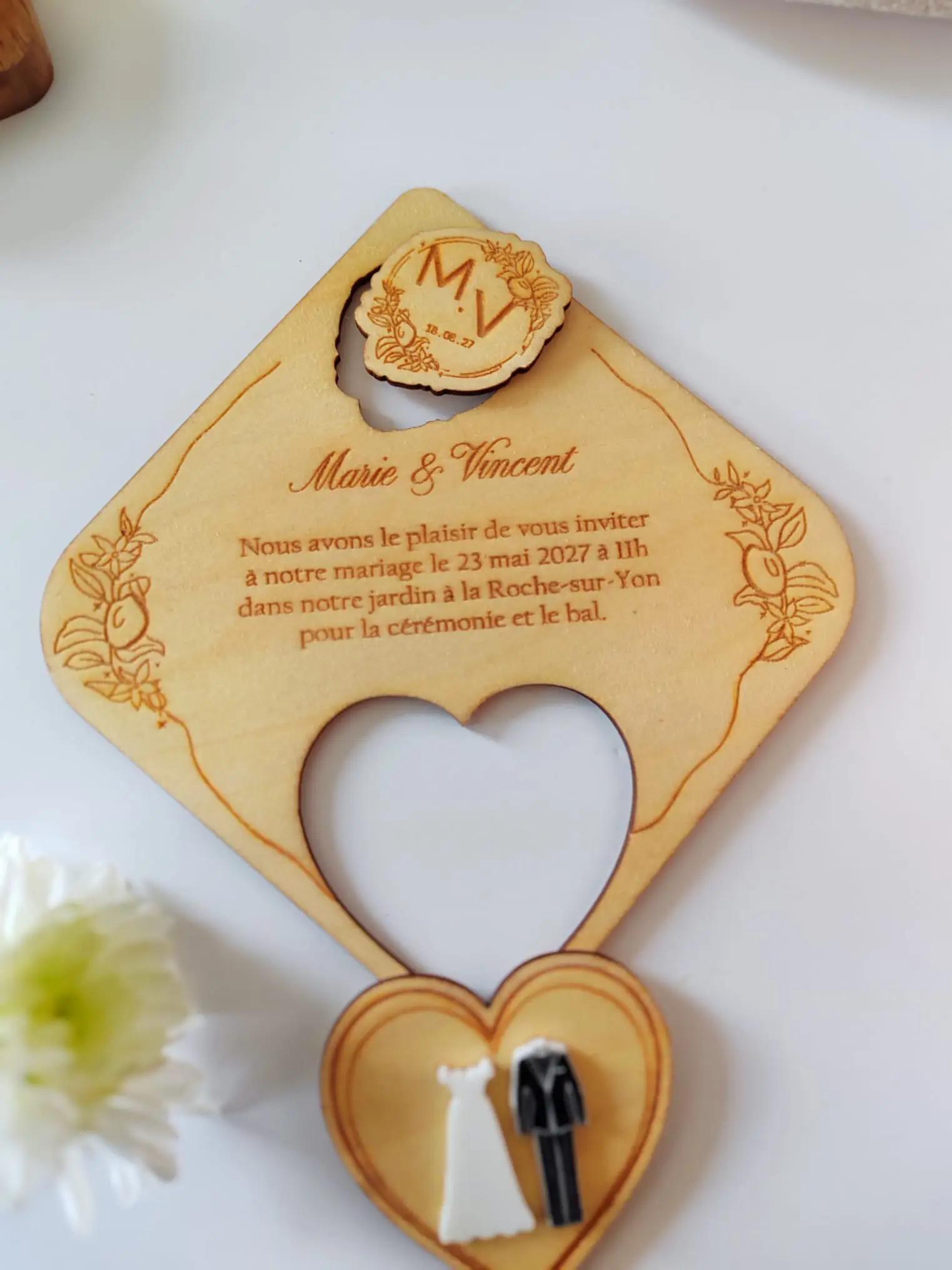 Cadeau personnalisé en bois 2955