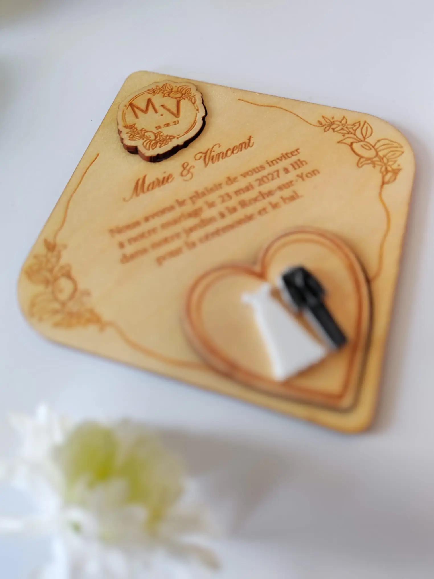 Cadeau personnalisé en bois 2956